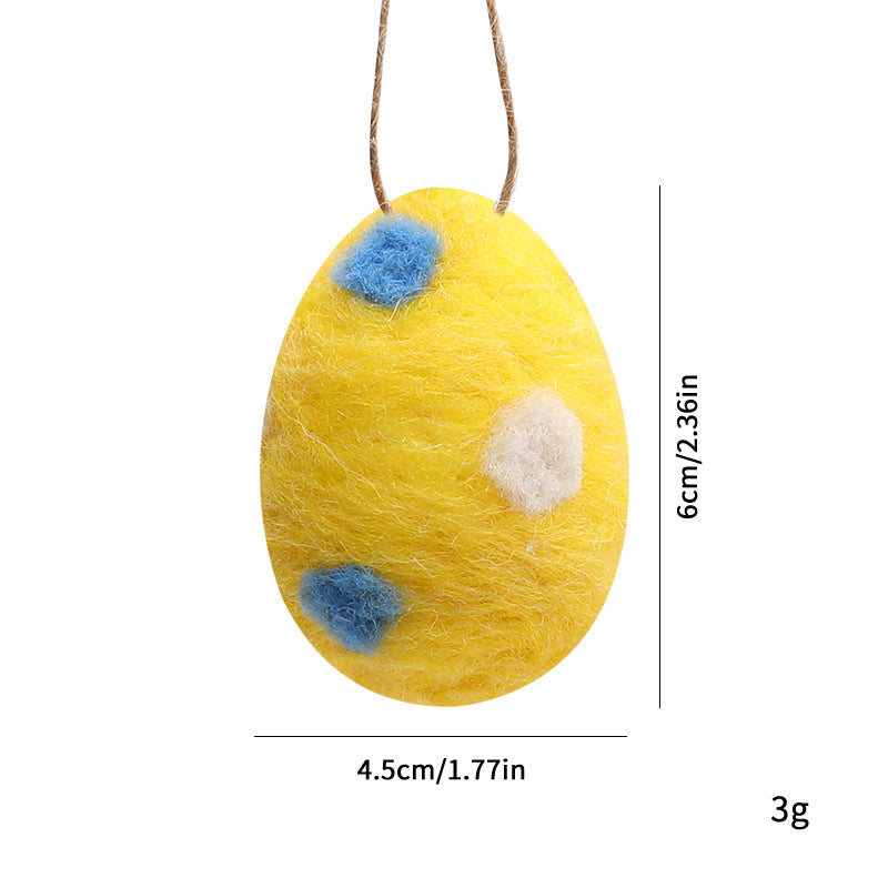 Wholesale Easter Egg Simulation Wool Felt Foam Egg DIY Decoration Easter Decoration
